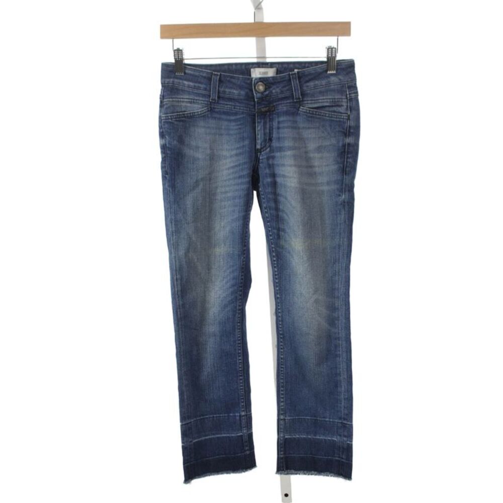 Closed Womens Jeans Ankle Mid-Rise Blue Button Cotton Size 25